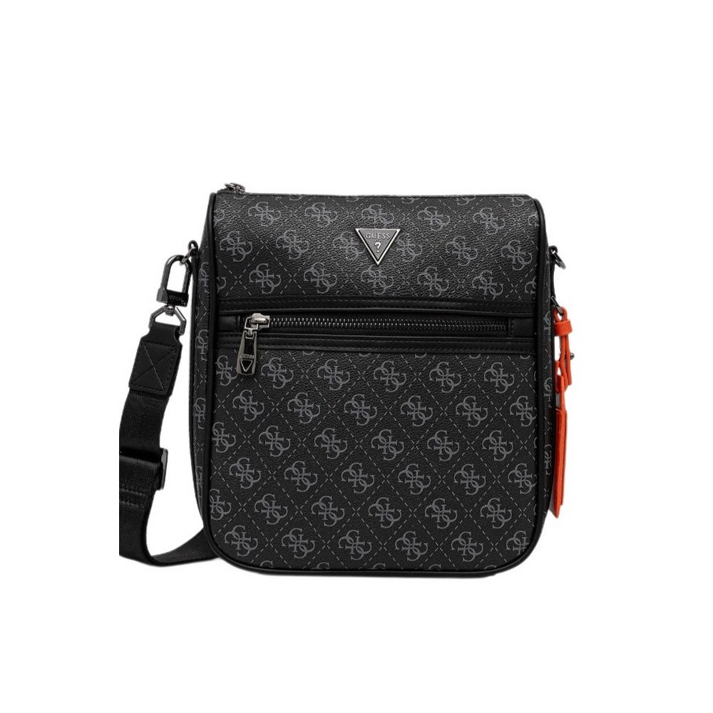 GUESS MILANO CROSSBODY 2 ΤΣΑΝΤΑ ΑΝΔΡΙΚΗ BLACK/GREY