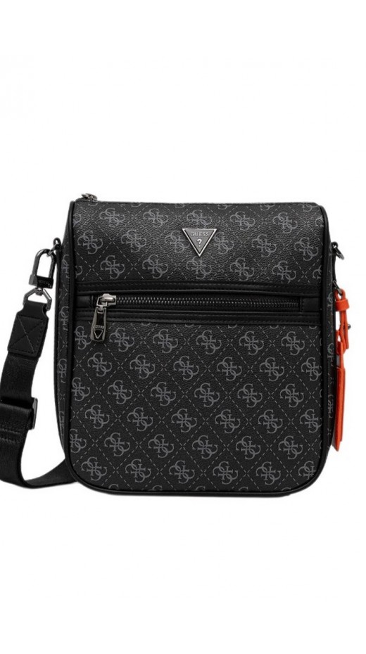 GUESS MILANO CROSSBODY 2 ΤΣΑΝΤΑ ΑΝΔΡΙΚΗ BLACK/GREY