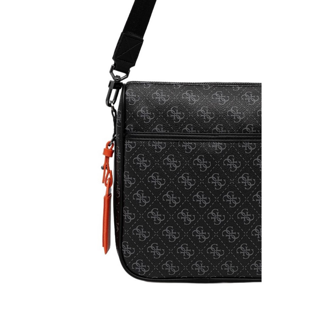 GUESS MILANO CROSSBODY 2 ΤΣΑΝΤΑ ΑΝΔΡΙΚΗ BLACK/GREY