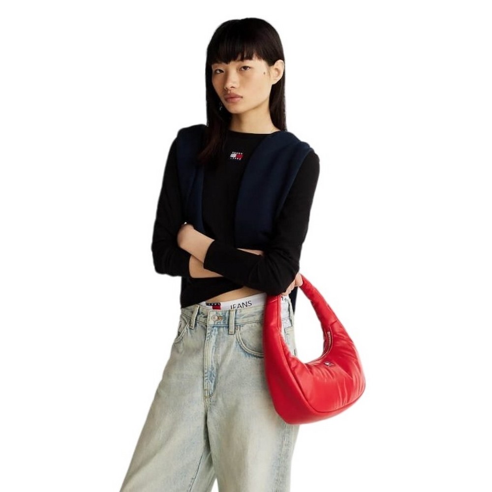 TOMMY JEANS PILLOW SHOULDER BAG ΤΣΑΝΤΑ ΓΥΝΑΙΚΕΙΑ RED