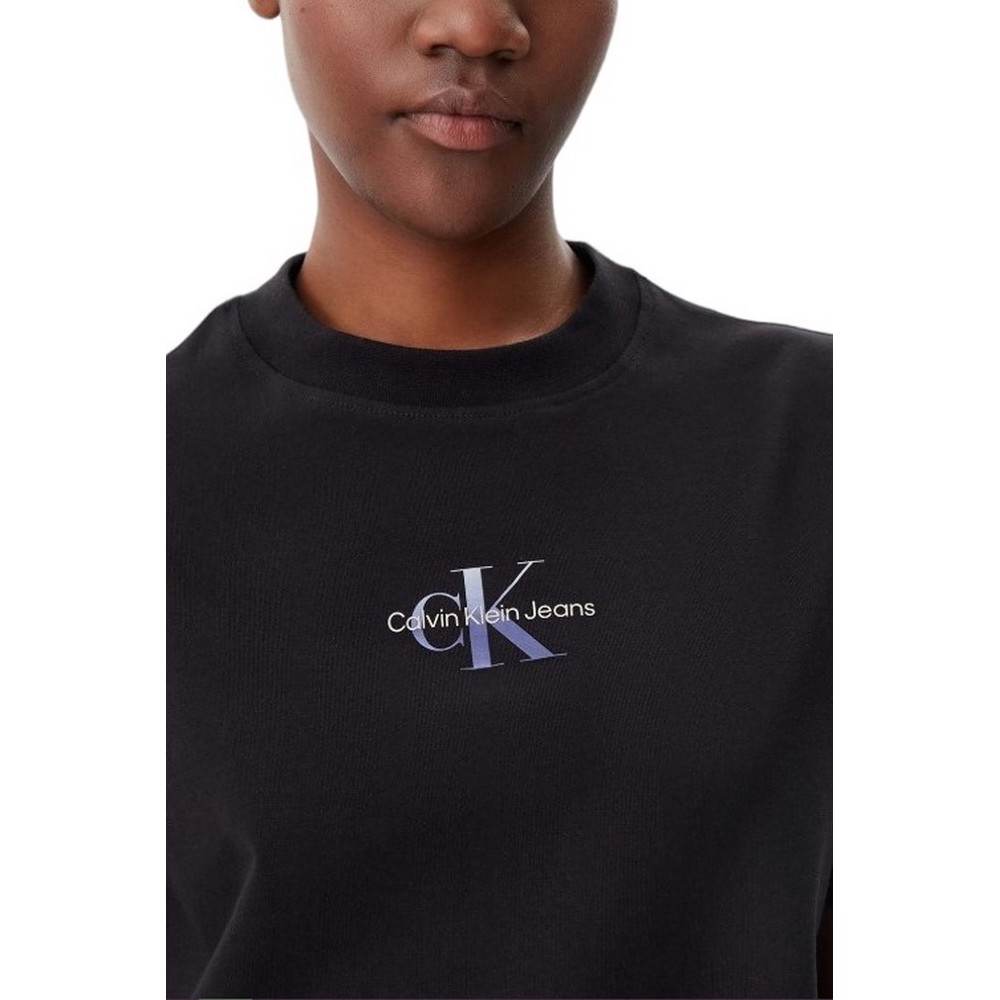 CALVIN KLEIN JEANS MONOLOGO TEE DRESS ΦΟΡΕΜΑ ΓΥΝΑΙΚΕΙΟ BLACK