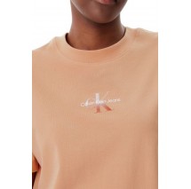 CALVIN KLEIN JEANS MONOLOGO TEE DRESS ΦΟΡΕΜΑ ΓΥΝΑΙΚΕΙΟ CORAL