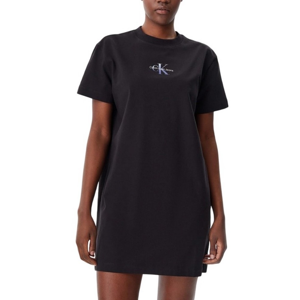 CALVIN KLEIN JEANS MONOLOGO TEE DRESS ΦΟΡΕΜΑ ΓΥΝΑΙΚΕΙΟ BLACK