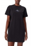 CALVIN KLEIN JEANS MONOLOGO TEE DRESS ΦΟΡΕΜΑ ΓΥΝΑΙΚΕΙΟ BLACK