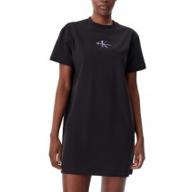 CALVIN KLEIN JEANS MONOLOGO TEE DRESS ΦΟΡΕΜΑ ΓΥΝΑΙΚΕΙΟ BLACK