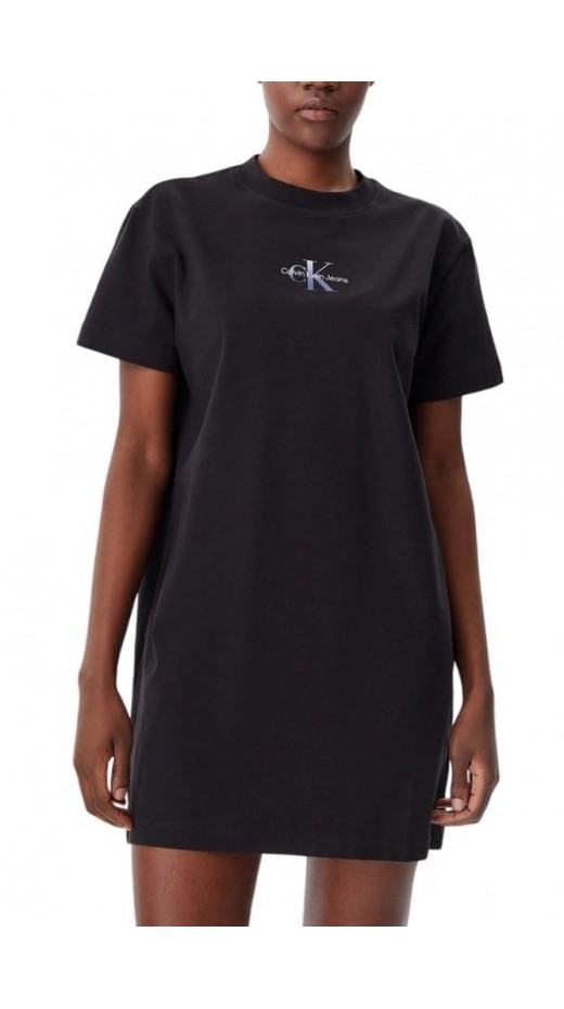 CALVIN KLEIN JEANS MONOLOGO TEE DRESS ΦΟΡΕΜΑ ΓΥΝΑΙΚΕΙΟ BLACK