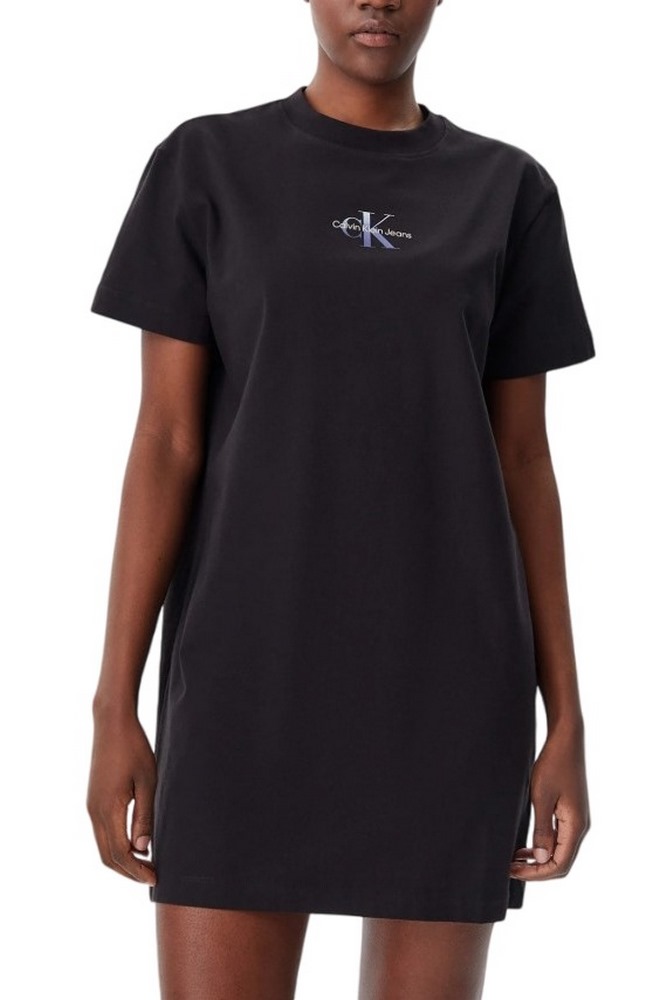 CALVIN KLEIN JEANS MONOLOGO TEE DRESS ΦΟΡΕΜΑ ΓΥΝΑΙΚΕΙΟ BLACK