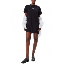 CALVIN KLEIN JEANS MONOLOGO TEE DRESS ΦΟΡΕΜΑ ΓΥΝΑΙΚΕΙΟ BLACK