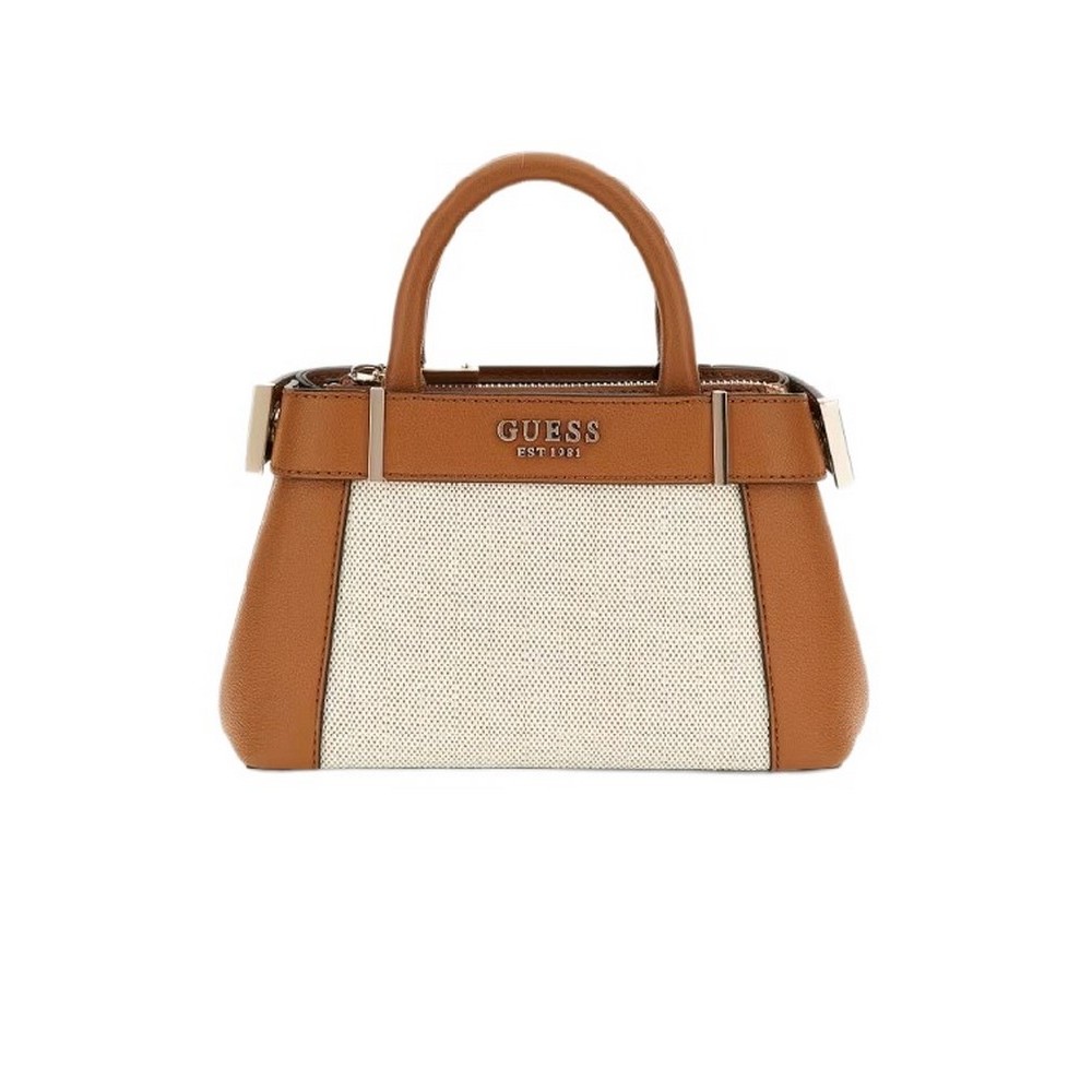 GUESS ANADELA MINI SATCHEL ΤΣΑΝΤΑ ΓΥΝΑΙΚΕΙΑ COGNAC