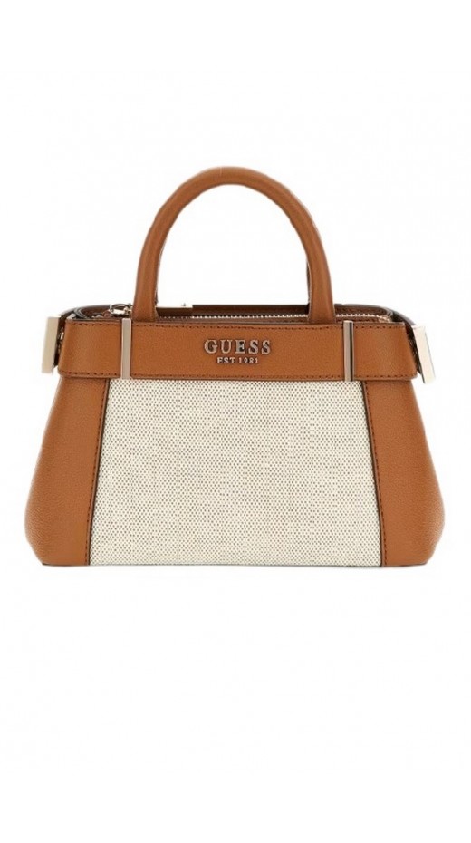 GUESS ANADELA MINI SATCHEL ΤΣΑΝΤΑ ΓΥΝΑΙΚΕΙΑ COGNAC