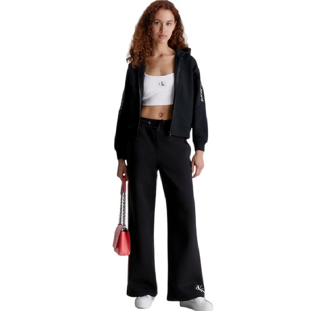 CALVIN KLEIN JEANS TAPE ZIP-THROUGH ΖΑΚΕΤΑ ΓΥΝΑΙΚΕΙΑ BLACK