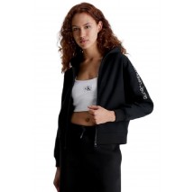 CALVIN KLEIN JEANS TAPE ZIP-THROUGH ΖΑΚΕΤΑ ΓΥΝΑΙΚΕΙΑ BLACK