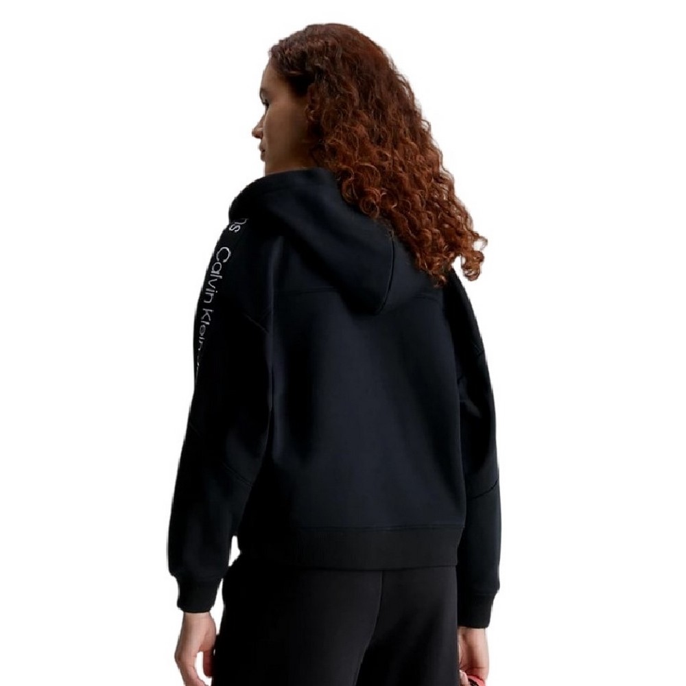 CALVIN KLEIN JEANS TAPE ZIP-THROUGH ΖΑΚΕΤΑ ΓΥΝΑΙΚΕΙΑ BLACK