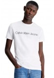 CALVIN KLEIN JEANS CORE INSTITUTIONAL LOGO SLIM TEE T-SHIRT ΑΝΔΡΙΚΟ WHITE