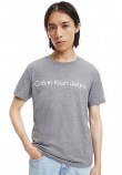 CALVIN KLEIN JEANS CORE INSTITUTIONAL LOGO SLIM TEE T-SHIRT ΑΝΔΡΙΚΟ OVERCAST GREY