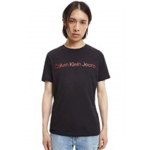 CALVIN KLEIN JEANS CORE INSTITUTIONAL LOGO SLIM TEE T-SHIRT ΑΝΔΡΙΚΟ BLACK/RED