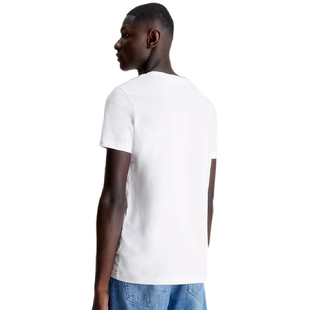 CALVIN KLEIN JEANS CORE INSTITUTIONAL LOGO SLIM TEE T-SHIRT ΑΝΔΡΙΚΟ WHITE