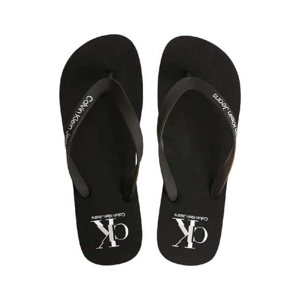 CALVIN KLEIN JEANS BEACH SANDAL LOGO ΠΑΝΤΟΦΛΑ ΑΝΔΡΙΚΗ BLACK