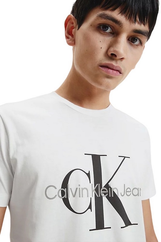 CALVIN KLEIN JEANS CORE MONOGRAM SLIM TEE T-SHIRT ΑΝΔΡΙΚΟ WHITE