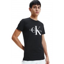 CALVIN KLEIN JEANS CORE MONOGRAM SLIM TEE T-SHIRT ΑΝΔΡΙΚΟ BLACK