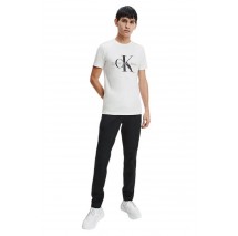 CALVIN KLEIN JEANS CORE MONOGRAM SLIM TEE T-SHIRT ΑΝΔΡΙΚΟ WHITE