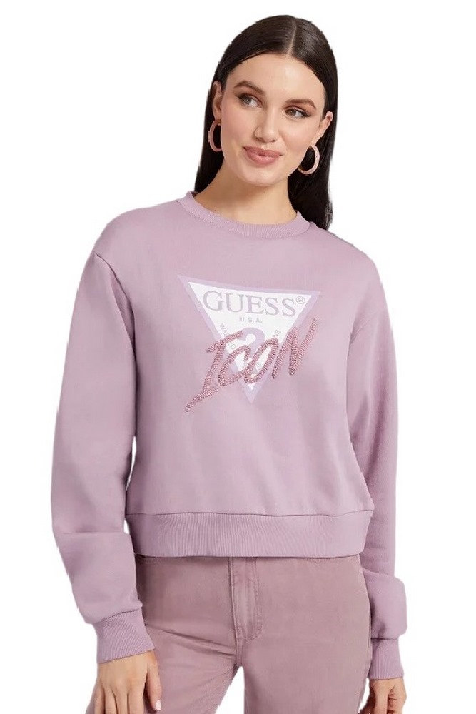 ΜΠΛΟΥΖΑ ΦΟΥΤΕΡ CN ICON ΓΥΝΑΙΚΕΙΑ GUESS PURPLE