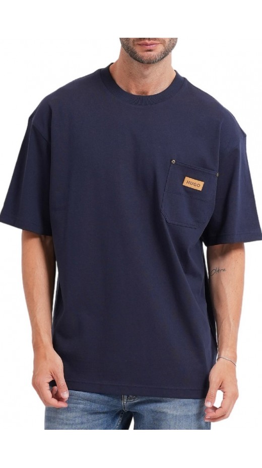 HUGO BOSS NEVADO JERSEY T-SHIRT ΜΠΛΟΥΖΑ ΑΝΔΡΙΚΗ NAVY