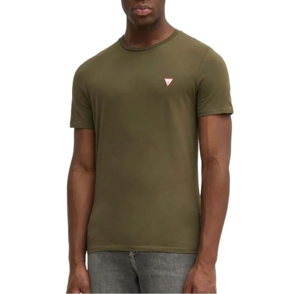 GUESS CN SS CORE TEE T-SHIRT ΜΠΛΟΥΖΑ ΑΝΔΡΙΚΗ KHAKI