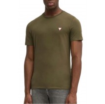 GUESS CN SS CORE TEE T-SHIRT ΜΠΛΟΥΖΑ ΑΝΔΡΙΚΗ KHAKI