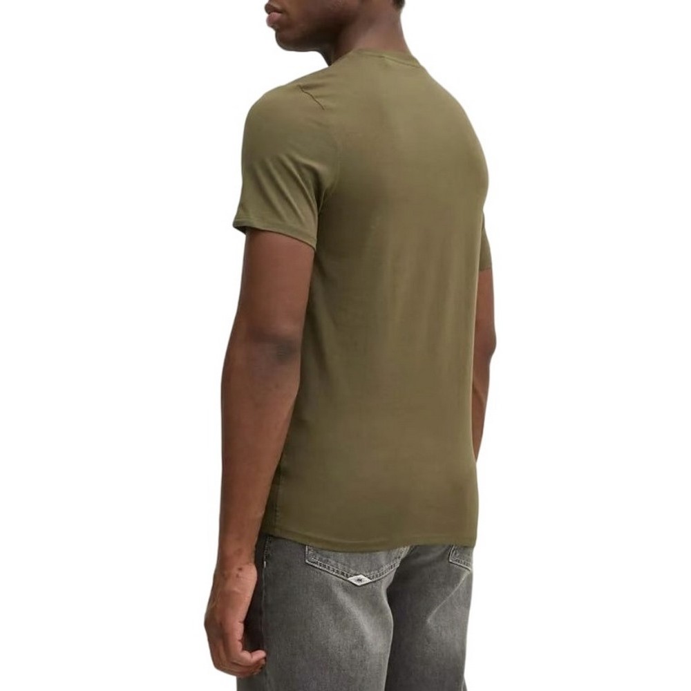 GUESS CN SS CORE TEE T-SHIRT ΜΠΛΟΥΖΑ ΑΝΔΡΙΚΗ KHAKI