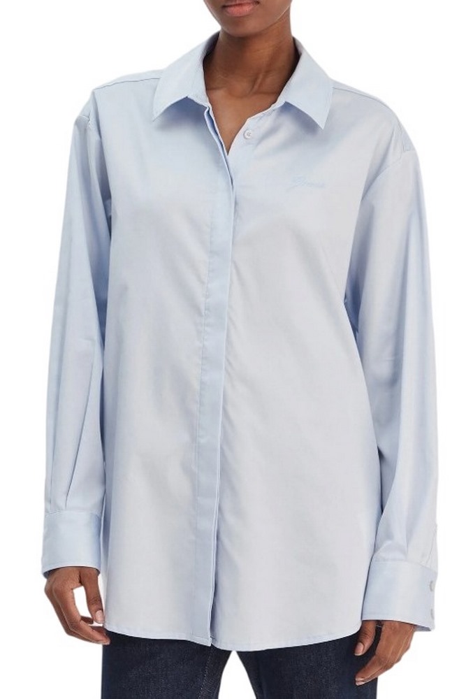 GUESS DANILA POPLIN SHIRT ΠΟΥΚΑΜΙΣΟ ΓΥΝΑΙΚΕΙΟ CIEL