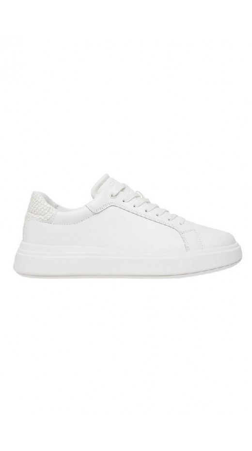 CALVIN KLEIN JEANS CUPSOLE LACE UP  WOVEN LTH ΠΑΠΟΥΤΣΙ ΓΥΝΑΙΚΕΙΟ WHITE