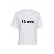 GUESS TOUR DATES TEE T-SHIT ΜΠΛΟΥΖΑ ΓΥΝΑΙΚΕΙΑ WHITE