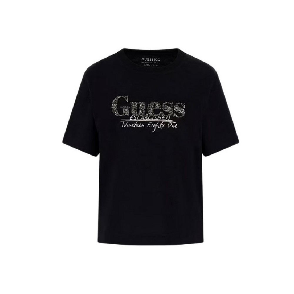 GUESS TOUR DATES TEE T-SHIT ΜΠΛΟΥΖΑ ΓΥΝΑΙΚΕΙΑ BLACK