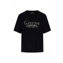 GUESS TOUR DATES TEE T-SHIT ΜΠΛΟΥΖΑ ΓΥΝΑΙΚΕΙΑ BLACK