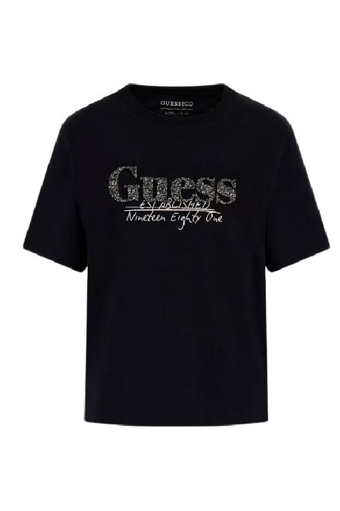GUESS TOUR DATES TEE T-SHIT ΜΠΛΟΥΖΑ ΓΥΝΑΙΚΕΙΑ BLACK