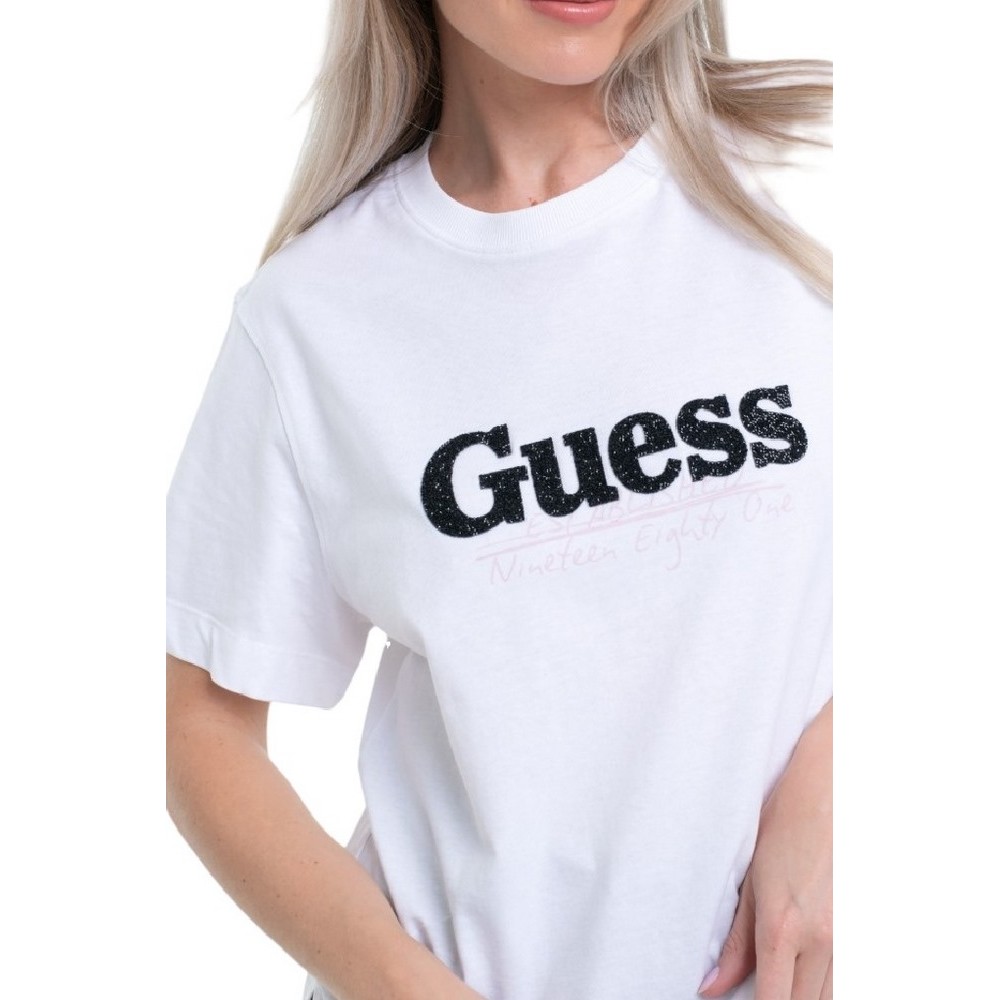 GUESS TOUR DATES TEE T-SHIT ΜΠΛΟΥΖΑ ΓΥΝΑΙΚΕΙΑ WHITE