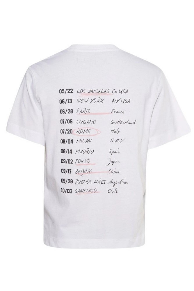 GUESS TOUR DATES TEE T-SHIT ΜΠΛΟΥΖΑ ΓΥΝΑΙΚΕΙΑ WHITE