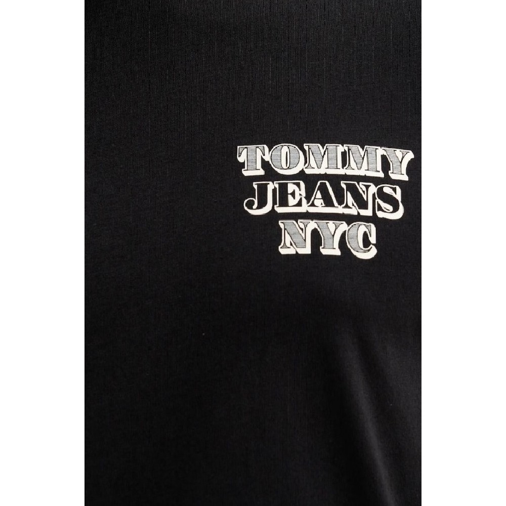 TOMMY JEANS SLIM ENTRY BILLS TEE T-SHIRT ΜΠΛΟΥΖΑ ΑΝΔΡΙΚΗ BLACK