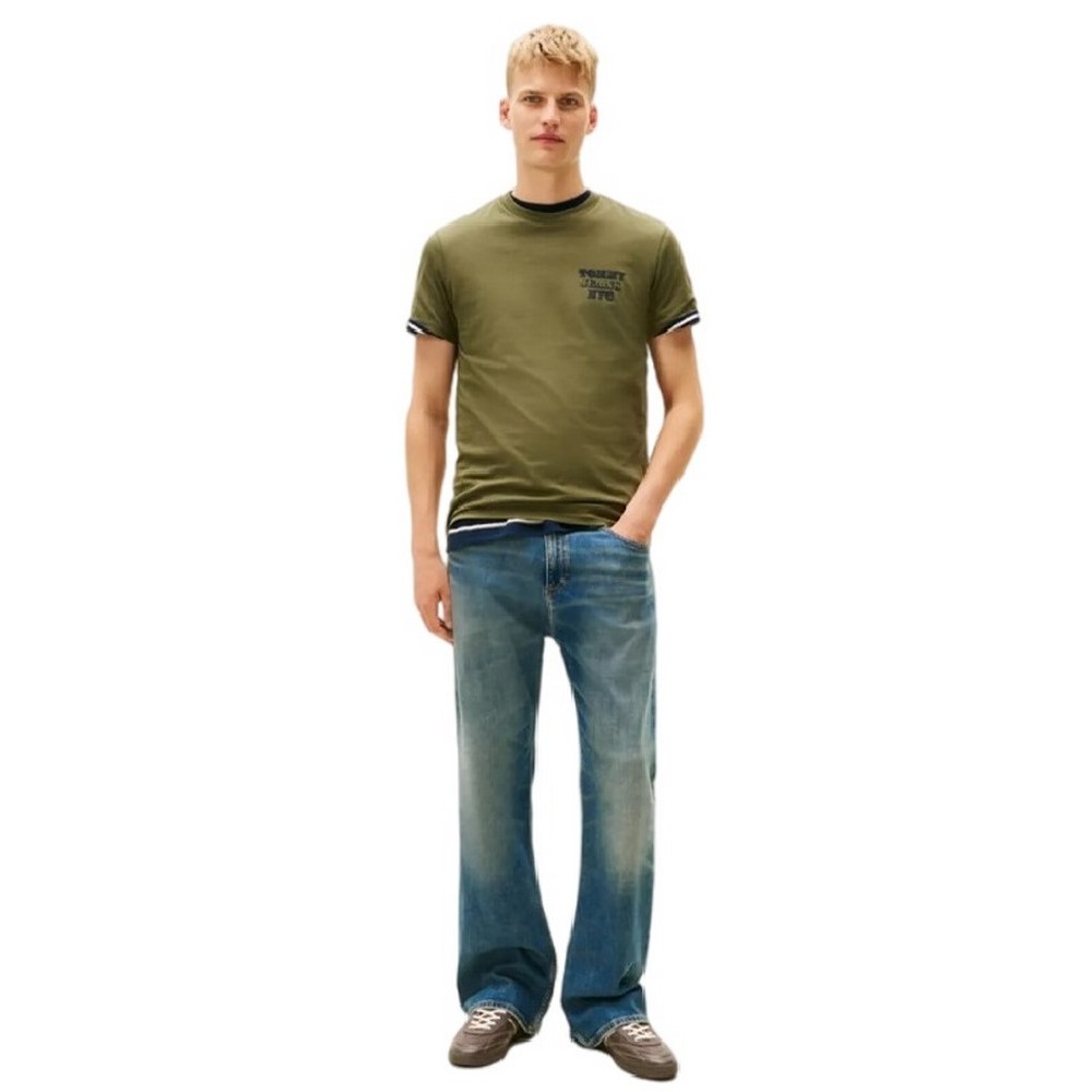 TOMMY JEANS SLIM ENTRY BILLS TEE T-SHIRT ΜΠΛΟΥΖΑ ΑΝΔΡΙΚΗ GREEN