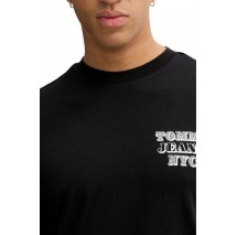 TOMMY JEANS SLIM ENTRY BILLS TEE T-SHIRT ΜΠΛΟΥΖΑ ΑΝΔΡΙΚΗ BLACK