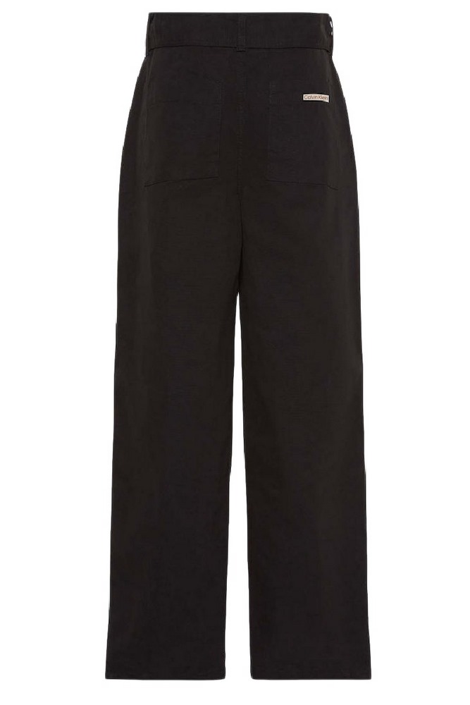 CALVIN KLEIN JEANS COTTON SEAMED PANT ΠΑΝΤΕΛΟΝΙ ΓΥΝΑΙΚΕΙΟ BLACK