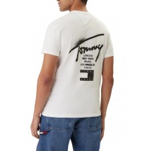 TOMMY JEANS REG CITY SIGN EXT T-SHIRT ΜΠΛΟΥΖΑ ΑΝΔΡΙΚΗ ECRU