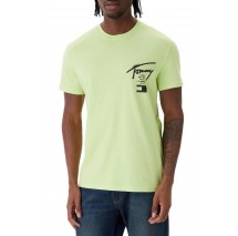 TOMMY JEANS REG CITY SIGN EXT T-SHIRT ΜΠΛΟΥΖΑ ΑΝΔΡΙΚΗ LIME