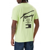 TOMMY JEANS REG CITY SIGN EXT T-SHIRT ΜΠΛΟΥΖΑ ΑΝΔΡΙΚΗ LIME