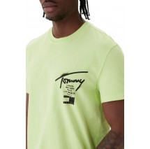 TOMMY JEANS REG CITY SIGN EXT T-SHIRT ΜΠΛΟΥΖΑ ΑΝΔΡΙΚΗ LIME