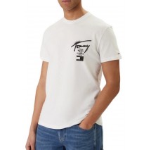 TOMMY JEANS REG CITY SIGN EXT T-SHIRT ΜΠΛΟΥΖΑ ΑΝΔΡΙΚΗ ECRU