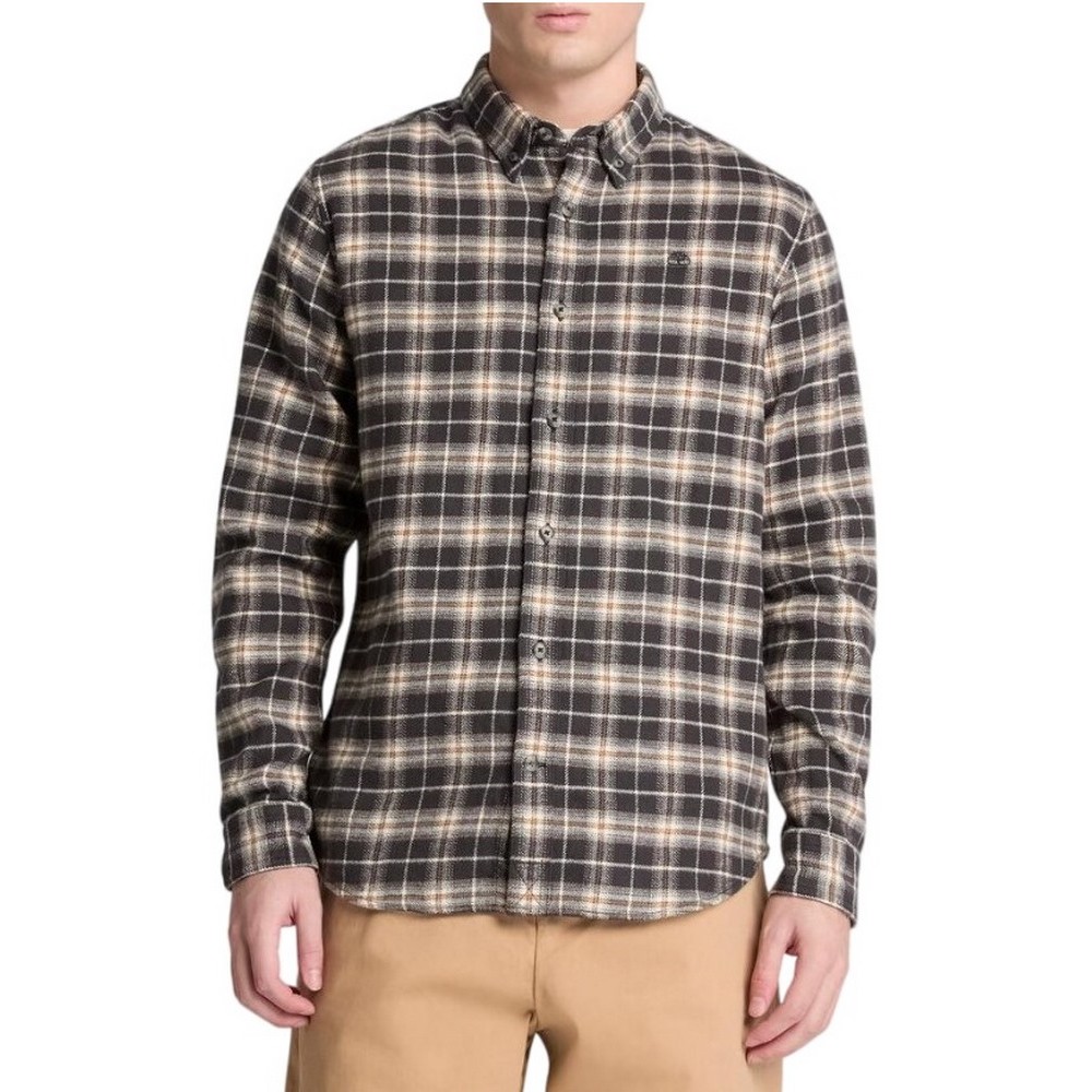 TIMBERLAND FLANNEL CHECK SHIRT ΠΟΥΚΑΜΙΣΟ ΑΝΔΡΙΚΟ DARK GREY