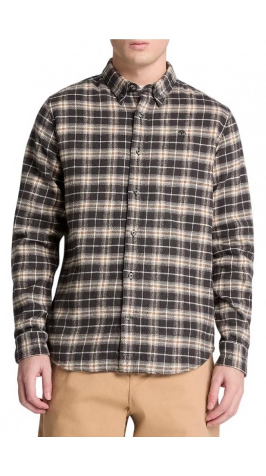 TIMBERLAND FLANNEL CHECK SHIRT ΠΟΥΚΑΜΙΣΟ ΑΝΔΡΙΚΟ DARK GREY