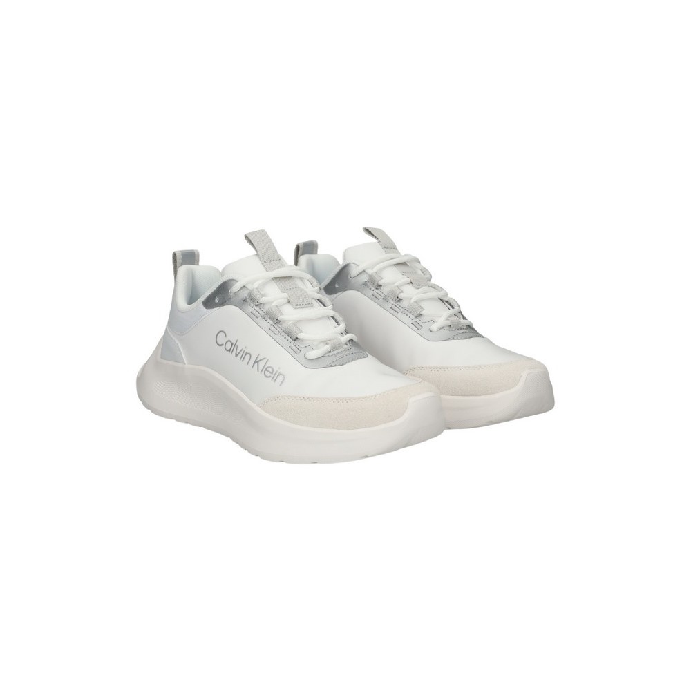 CALVIN KLEIN LIGHT EVA RUN ESS LAC NY-SU ΠΑΠΟΥΤΣΙ ΓΥΝΑΙΚΕΙΟ WHITE SILVER